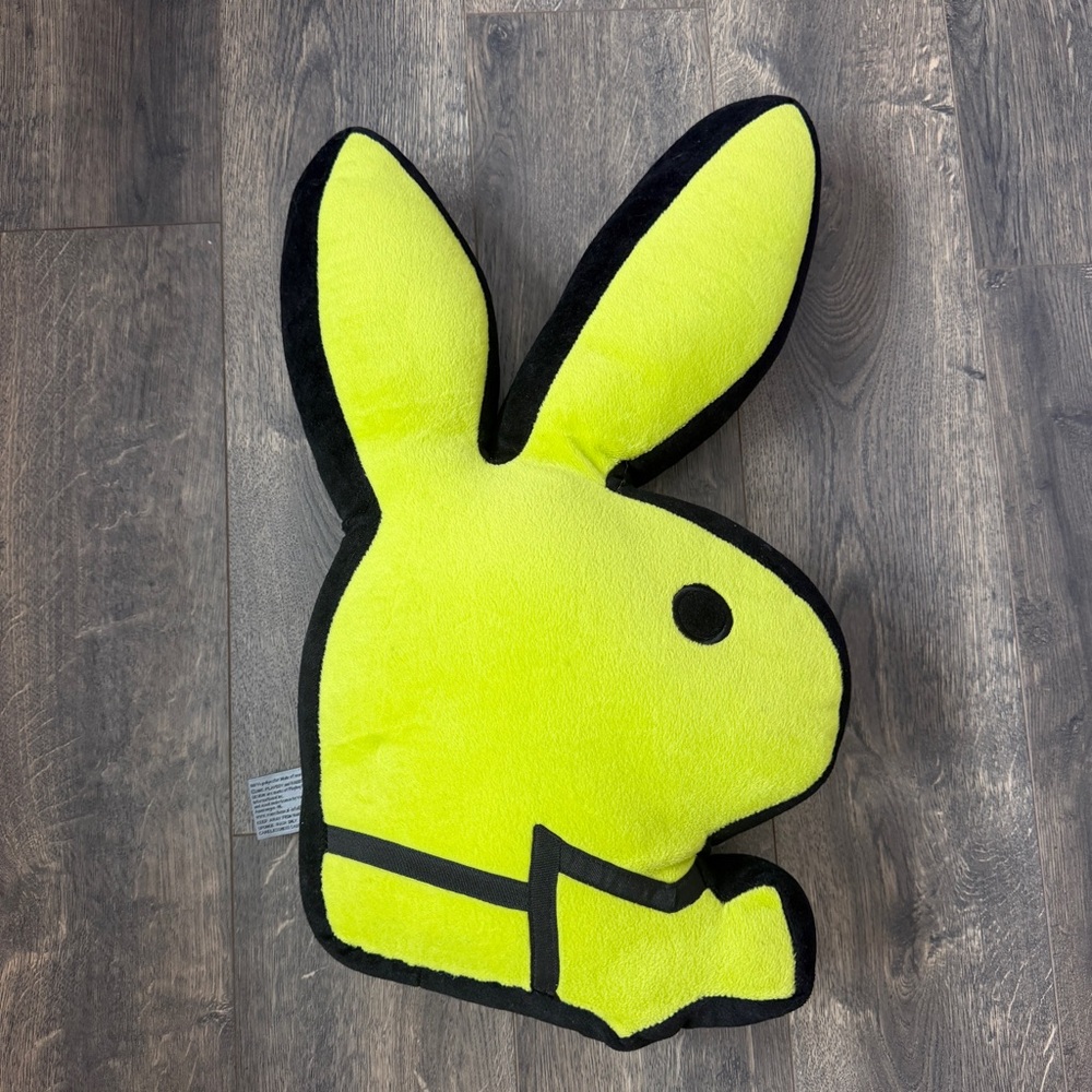 Playboy Y2K lime green bunny head pillow - Picture 10 of 15